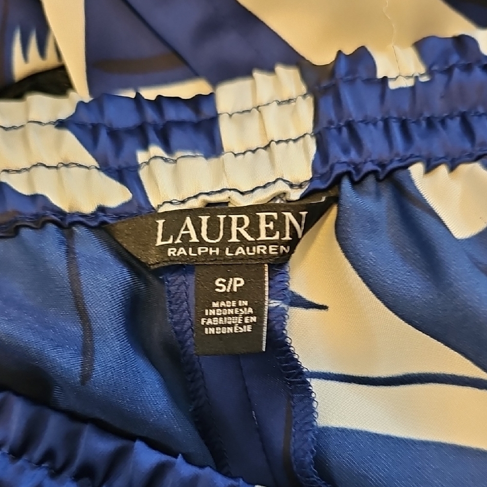 Ralph Lauren Blue Abstract Patterned Pants - Picture 6 of 7